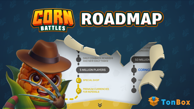 🌽 Big News Alert🌽

You can now check out the official game ROADMAP ON OUR WEBSITE➡️ corn.io⭐️

See what’s coming next in the world of CORN Battles and plan your strategies. Be the first to know and discuss with fellow cornquerors what’s popping in the game.