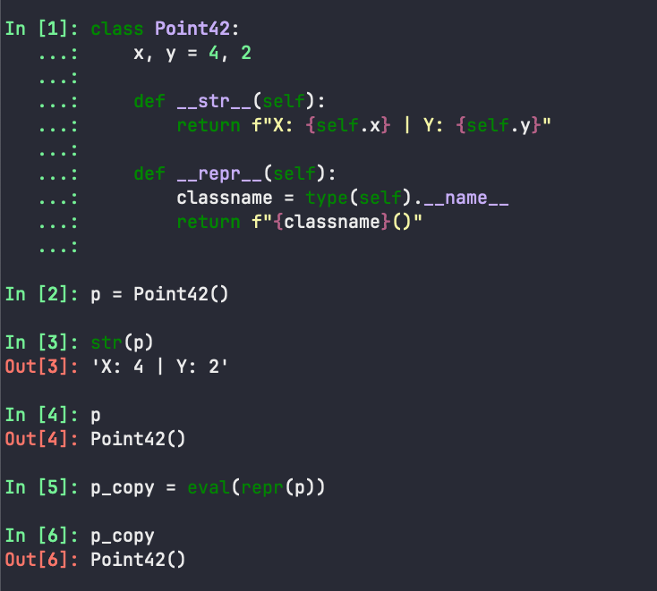 Datenschauer's tweet photo. [PyCrumble No. 4] #Python __dunder__ methods: Difference between __repr__, __str__ and __format__ (2/4)

__repr__ is "what the developer wants to see", __str__ is "what the user wants to see". You want to implement __repr__ (especially for debugging) but __str__ not as necessary. https://t.co/RBii29DLy4