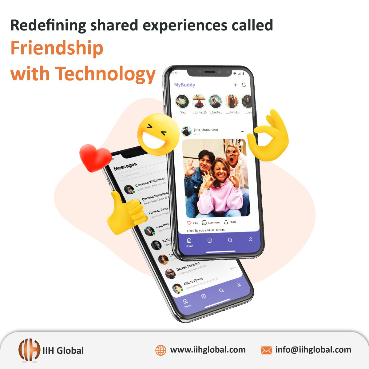 IIH_Global's tweet image. A Friendlier World: One Innovative App at a Time

Imagine platform where you can virtually hang out, celebrate milestones, and easily support each other. Got an idea? Let&apos;s create something extraordinary together!

🌐 iihglobal.com/mobile-app-dev…

#customappdevelopment #innovation