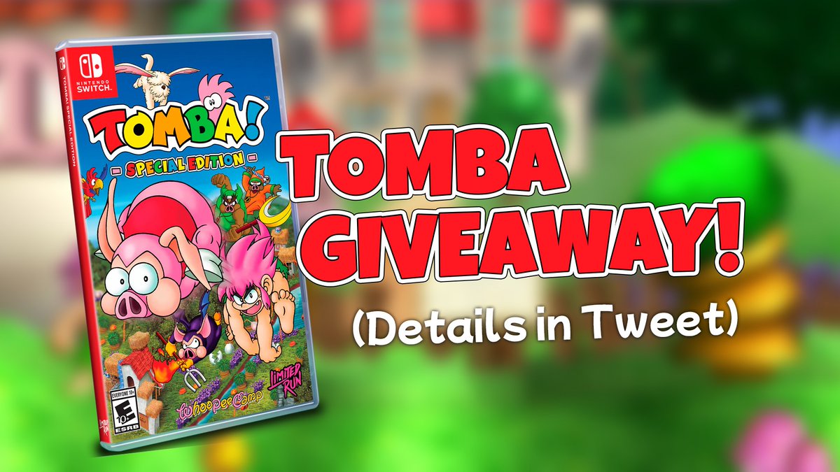 TombaClub's tweet image. TOMBA GIVEAWAY!! (North America ONLY!)
We&apos;re giving away one Switch redeem code for Tomba! Special Edition. All&apos;s ya gotta do is follow+like+retweet this. Winner will be chosen at random and announced probably tomorrow.