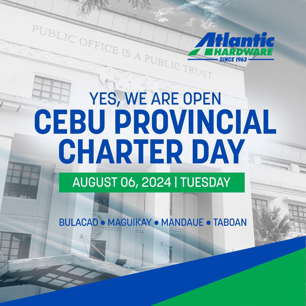 Happy Charter Day, Cebu! 🇵🇭

We celebrate this year’s 6th of August as Cebu Province’s 455th founding anniversary, marking a significant milestone in history. It is a special (non-working) holiday for the province of Cebu including its component and independent cities. 💙
