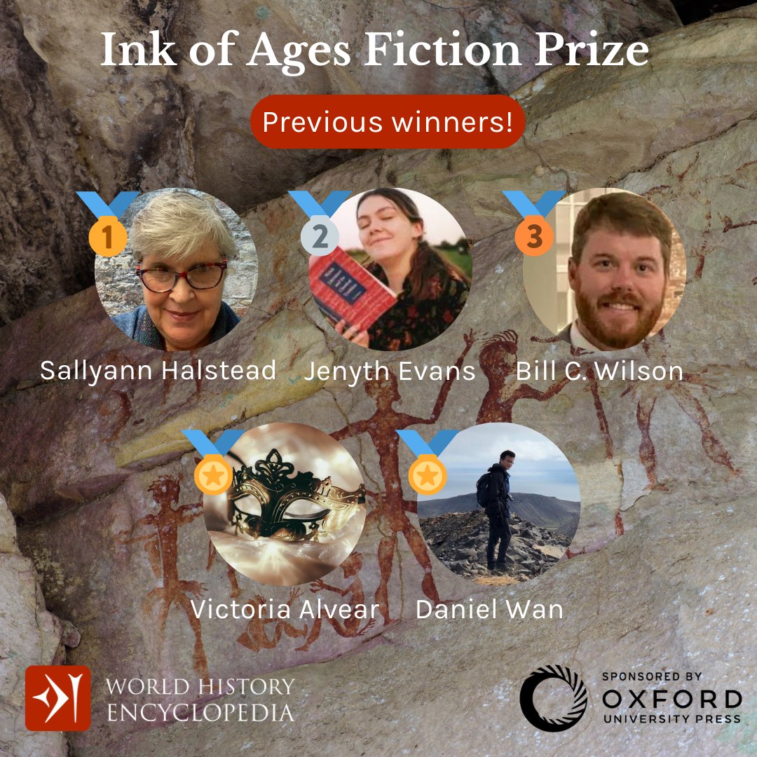"Taking part in this competition has been such a fantastic experience ... I would encourage anyone who loves history and has a story in them to enter this competition. Thank you so much, World History Encyclopedia!" Sallyann Halstead. Winning stories here
fictionprize.worldhistory.org/2024-results