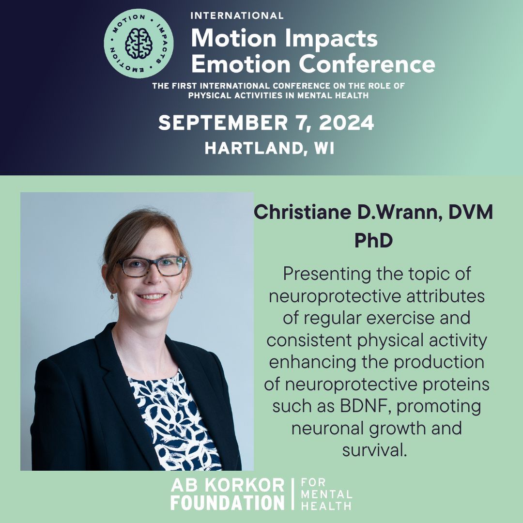 Ready to transform your mental health with exercise? Join us for a groundbreaking international conference, One of featured speakers is Christiane D. Wrann, an Associate Professor at Harvard Medical School.  buff.ly/4bwyD8F