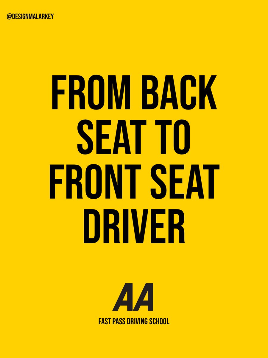 designmalarkey's tweet photo. One Minute Brief of the Day:
Create posters to advertise #FastPassDrivingCourses 
@OneMinuteBriefs https://t.co/E6p6yTgVnn