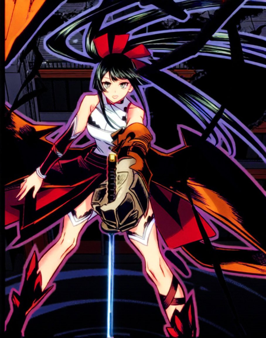 鵺の陰陽師 最近のAIは色塗りも手軽過ぎる 解像度の問題で細部が崩れ