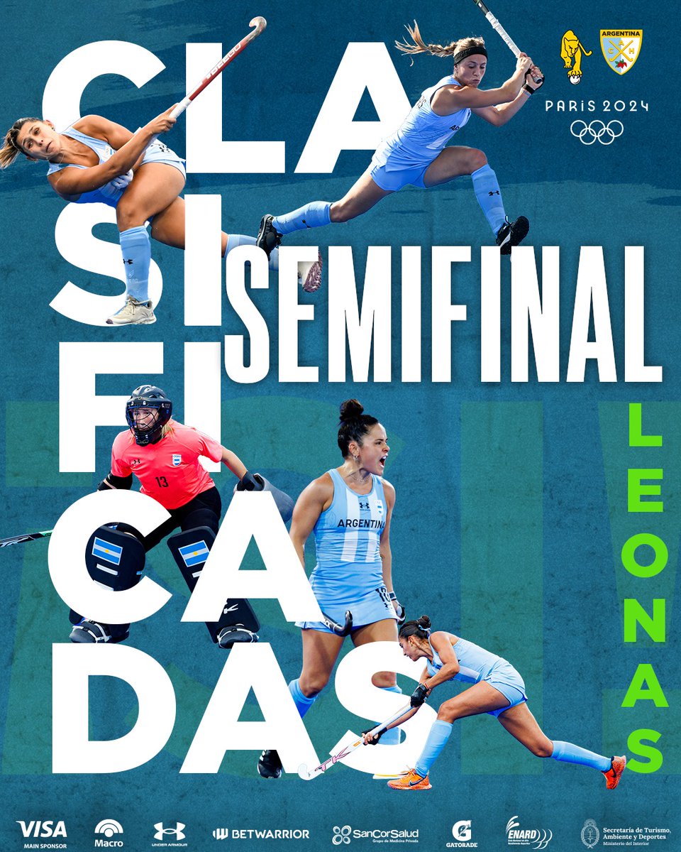 ESTAMOS EN LA SEMIFINAL DE PARIS 2024 🇦🇷  

#Paris2024 #Hockey #LasLeonas
