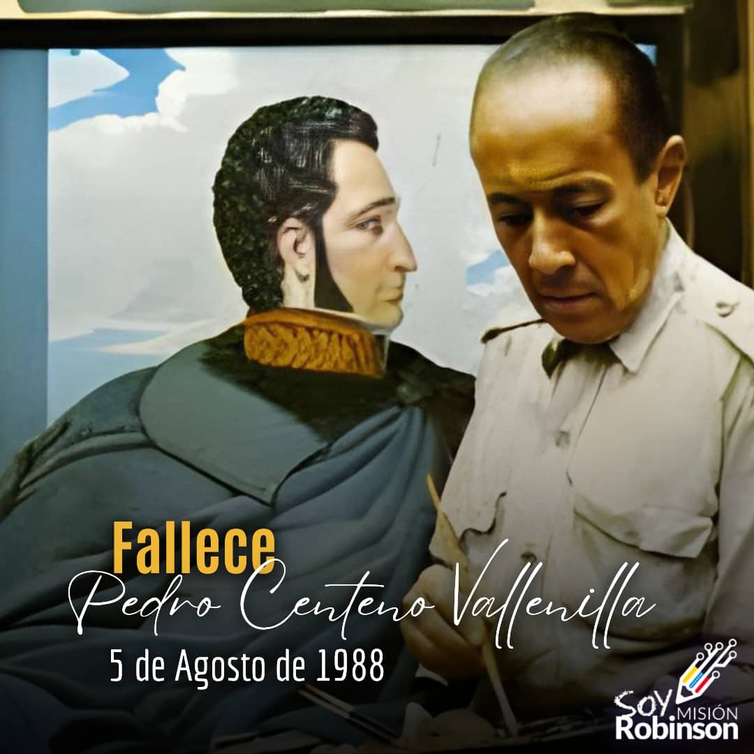En el año de 1988 fallece  en la Ciudad de Caracas Pedro Centeno Vallenilla, fue pintor, dibujante y abogado venezolano, representante de la corriente Nativista en Latinoamérica.

#PatriaSoberanaYPlena 

<a href="/NicolasMaduro/">Nicolás Maduro</a> 
<a href="/_LaAvanzadora/">Yelitze Santaella</a> 
<a href="/Sociabolivarian/">Lilian Oropeza</a>