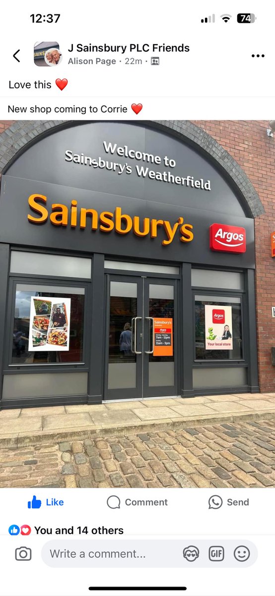 Jasonpmarsden's tweet photo. @itvcorrie why is the s on the sign look like it’s falling down 🤣🤣 https://t.co/LqXomOTfkI