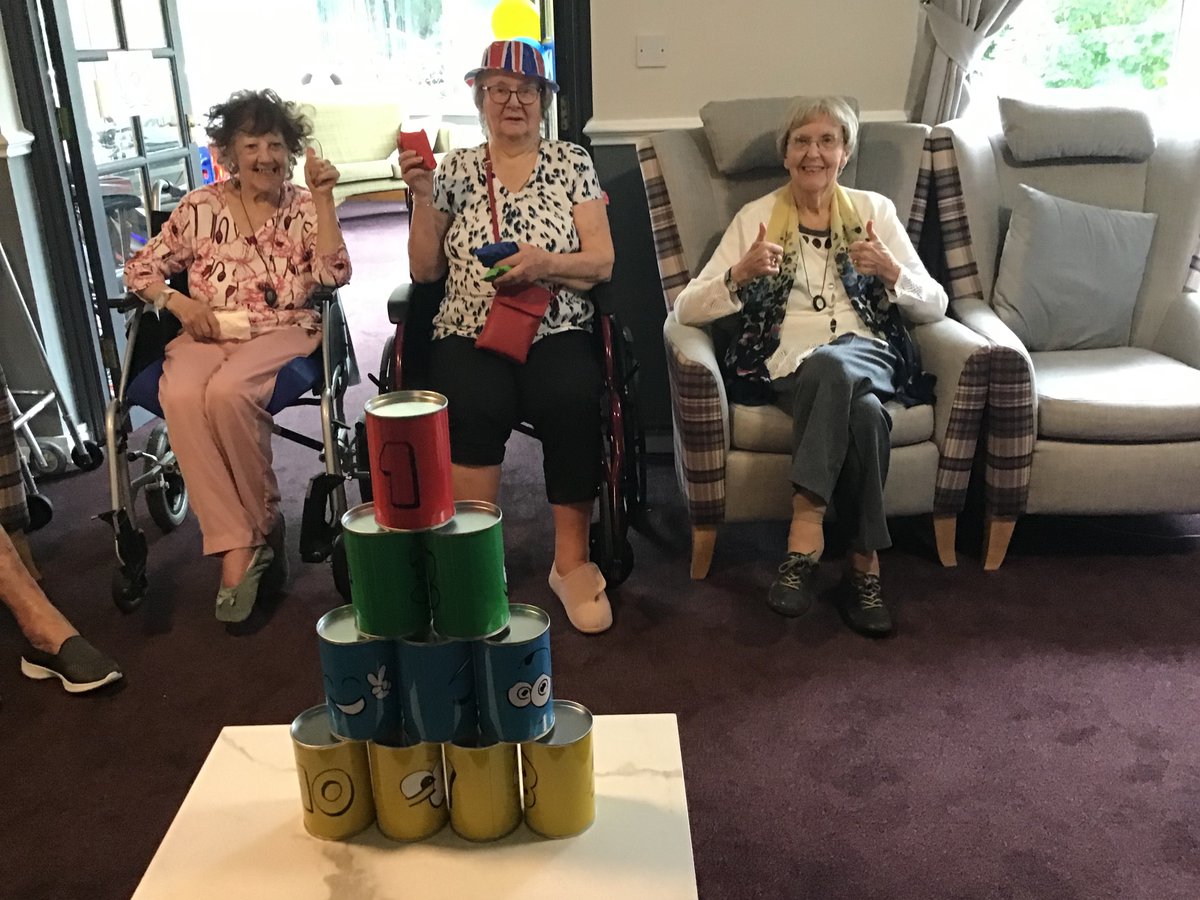MillfieldCare's tweet photo. Tin can alley sporting event residents having lots of fun @Steve_Vessey @AnchorLaterLife @anchorzestwell1 #Olympics2024 #FunStuff https://t.co/s7EgQ1PTiG