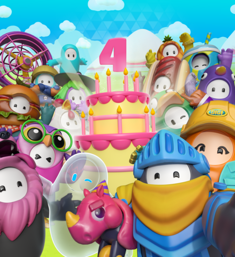 Incredibly proud of seeing Fall Guys reach 4 years old this weekend. It's been a challenging ride but we're continuing to grow and learn every day. We're so lucky to have both the dev team and community we've built along the way. Thanks for playing!!!!