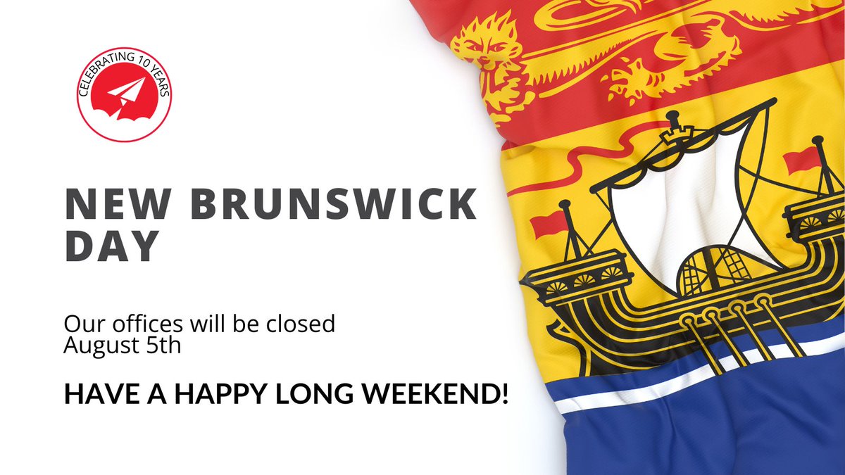 Celebrating the beauty, culture, and community of our amazing province. Happy New Brunswick Day! Our offices will be closed today and will resume operations tomorrow.