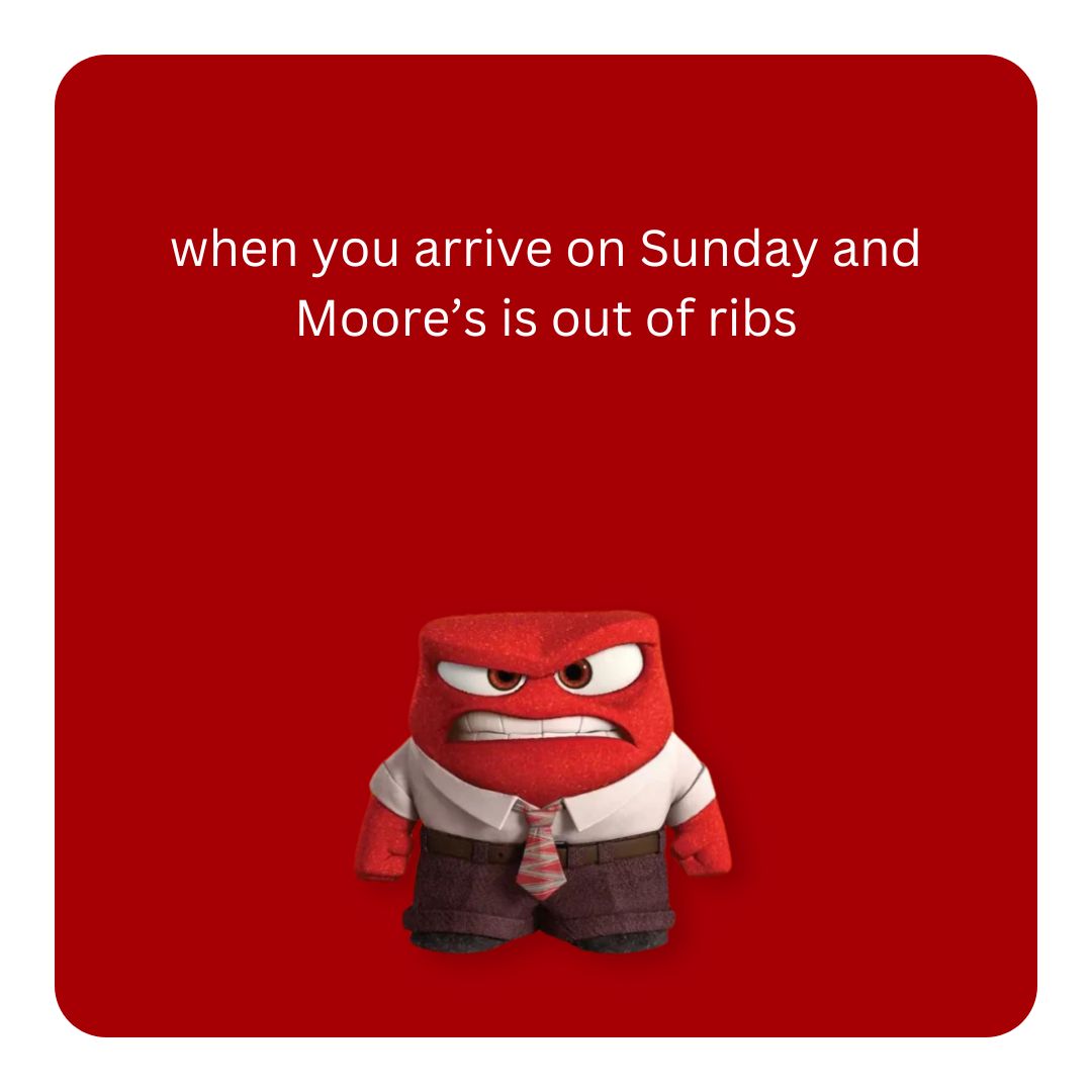 mooresbbq's tweet image. "Maybe this is what happens when you grow up"... you eat more BBQ.

#InsideOut2 #InsideOutMovie #northcarolinabbq #ncbbq