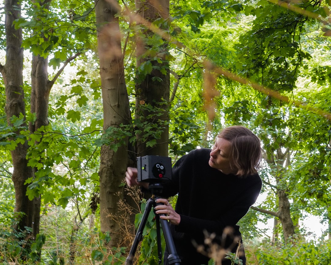 As part of our Artists Make Space program, Donna Enticknap has been working in the Orleans House Gallery woodlands using a pinhole camera to create a series of slow self-portraits that explore our relationship with time and the experience of being alone in nature.
