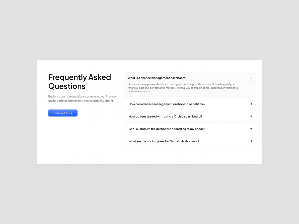UI_Farhan's tweet image. FAQ - Finance Management Landing Page🧩
#uiux #uidesign #bentogrid #component