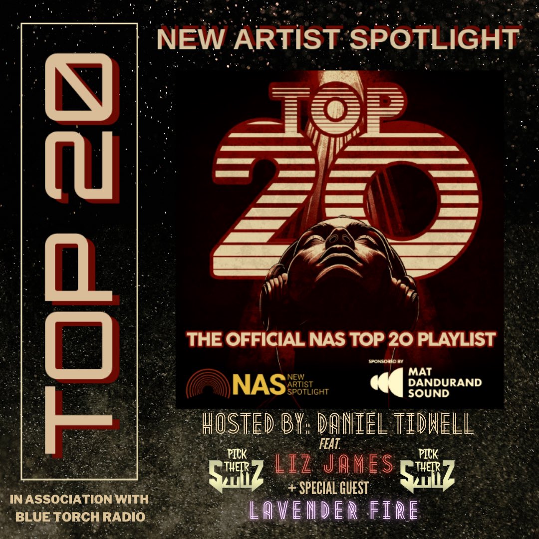 NAS_Spotlight's tweet photo. Tune into the NAS weekly top 20 hosted by @DanielTidwell14 in assoc. with Blue Torch Radio. Plus Pick Their Skullz' with @LizJamesMusic this week Lavender Fire (@LavenderFireMus) reacts to the skull treatment. 5 PM UK, 12PM ET, 9 AM PT on Blue Torch Radio (link below) https://t.co/PcNhXuCSDn
