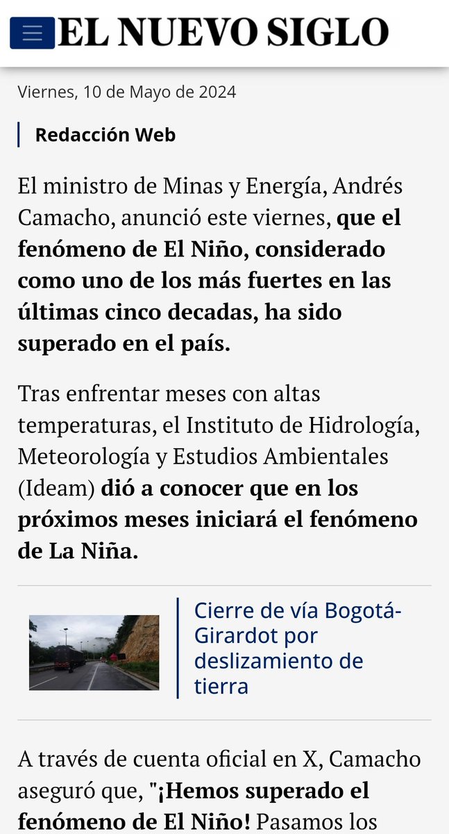 MichaelSegCD's tweet image. Pilas!pilas! La #direccióndebomberos celebró unos contratos por casi los 30 mil millones de pesos, justificando la compra por el fenómeno del Niño, dichos elementos fueron entregados en Junio, sin embargo para el 10 de mayo el #ideam anuncia el fin del fenómeno @Geralra_dice ⬇️⬇️