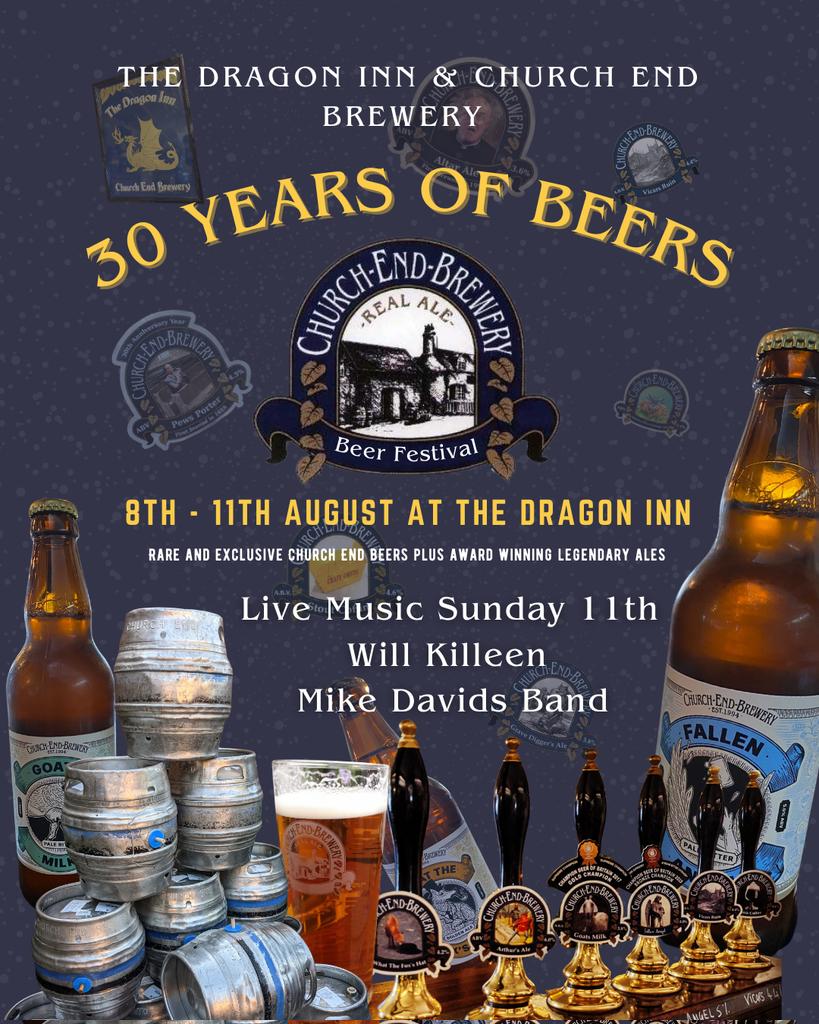 It's all <a href="/churchendbeer/">Church End Brewery</a> this weekend as we celebrate 30 Years of brewing excellence. Beer all weekend. Live music Sunday from 4pm. Crisps always! 
#caskale #CEBat30 #beer #worcester