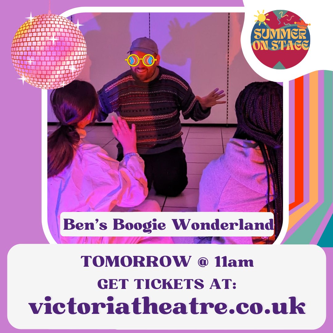 Join us tomorrow on a mission to bring back the boogie at BEN’S BOOGIE WONDERLAND 🪩
🗓️ Thu 8 Aug, 11am
Expect storytelling, party games, music and dancing! Suitable for all ages 🤩
🎟️​ Tickets £10
Book now at: tinyurl.com/4me4avc3
<a href="/ben_cain/">Ben Cain</a>

#kidsevent #summershow #family
