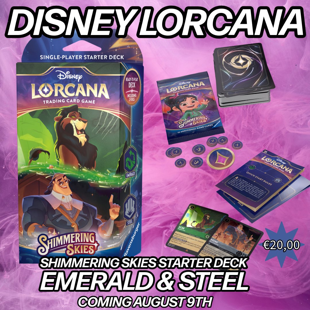 kevinshobbyshop's tweet photo. Disney Lorcana Shimmering Skies coming soon to Kevin's Hobby Shop! 

https://t.co/iOpjDdqsRG

#Kamppi #Helsinki #Pokemon #Pokemoncards #hobbyshop #videogames #Yuhgio #MagictheGathering #DND #DungeonsandDragons #nerd https://t.co/TqtqnZpYSI
