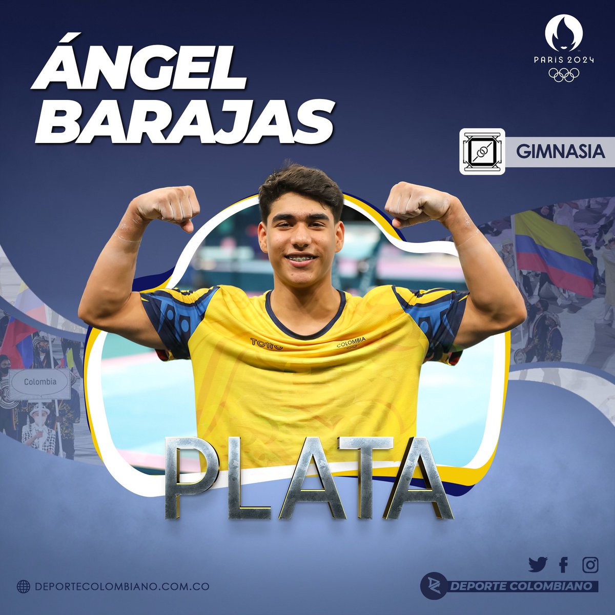 #Paris2024 | ¡MEDALLA DE PLATA 😍! Ángel Barajas hace historia para Colombia 🤸‍♂️

El gimnasta colombiano rompe los LIBROS de historia del deporte colombiano y se queda con el segundo lugar de la final de la barra fija.

1. S. Oka 🇯🇵 - 14.533
2. A. Barajas 🇨🇴 - 14.533
3. B. Zhang