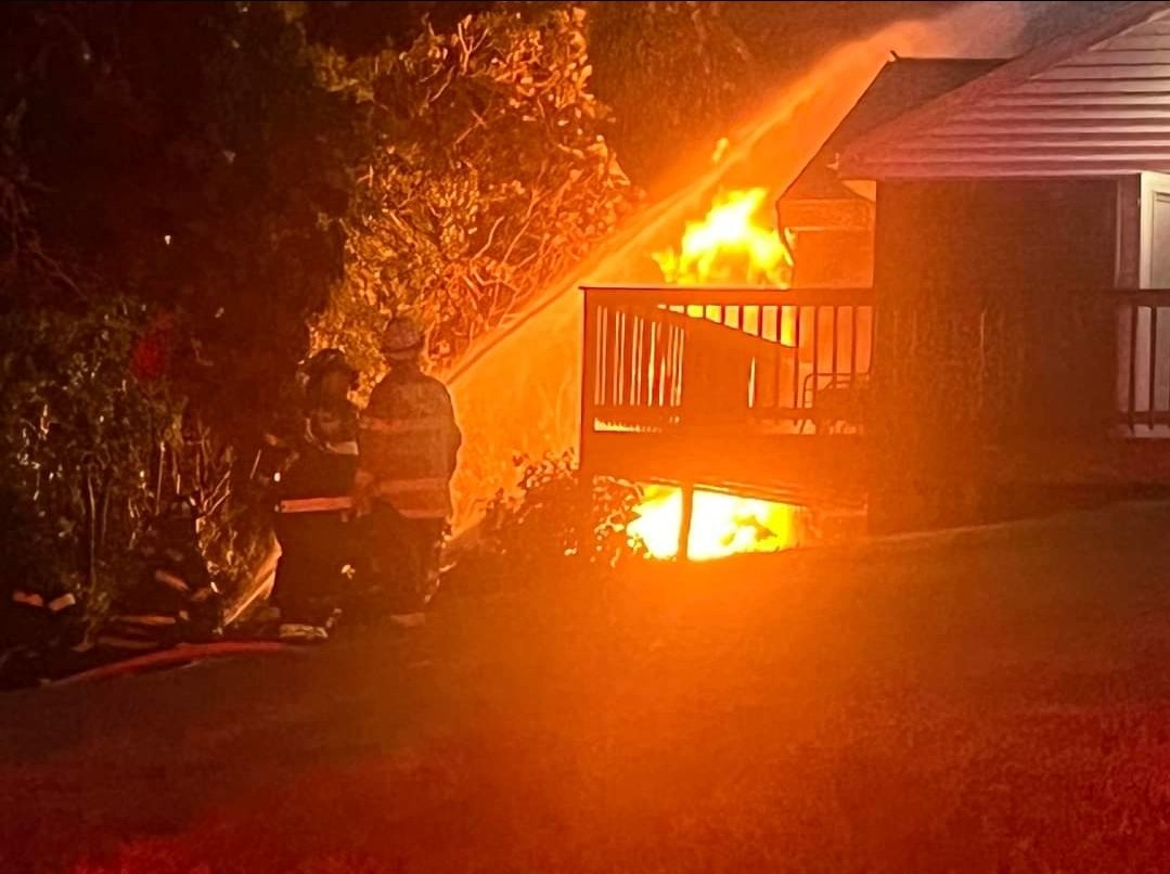 Last night at 7:45pm crews responded to a structure fire at 439 Washington St, a specialized group home in town. Fire crews reported heavy fire on the exterior of the building, determining the exterior gas line to the building was the source of the fire due to a lightning strike.