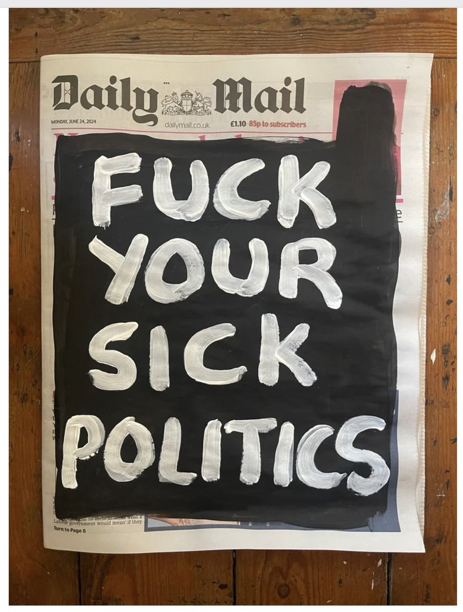 chunkymark's tweet photo. Artwork on newspaper https://t.co/pPKjCjCOD2 https://t.co/AukljpuqIV