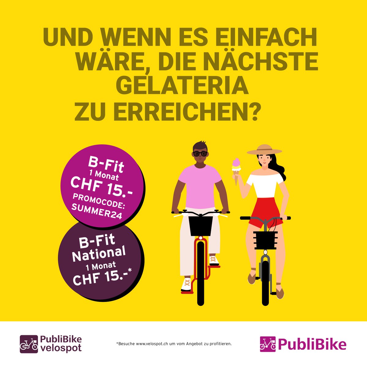 PubliBike's tweet image. Geniesse den Sommer auf zwei Rädern! 🌞🚴‍♂️ Entdecke unsere fantastischen Sommerangebote vom 1. bis 31. August 2024. Verpasse es nicht! 

Besuche publibike.ch für mehr Informationen. #PubliBike #Velospot