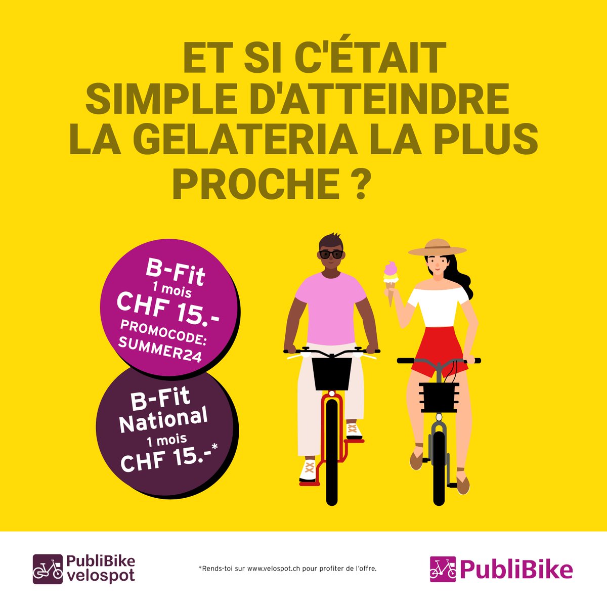 PubliBike's tweet image. Profitez de l&apos;été sur deux roues ! 🌞🚴‍♂️ Découvrez nos offres estivales incroyables du 1er au 31 août 2024. Ne manquez pas cette opportunité ! 

Visite publibike.ch pour en savoir plus. #PubliBike #Velospot
