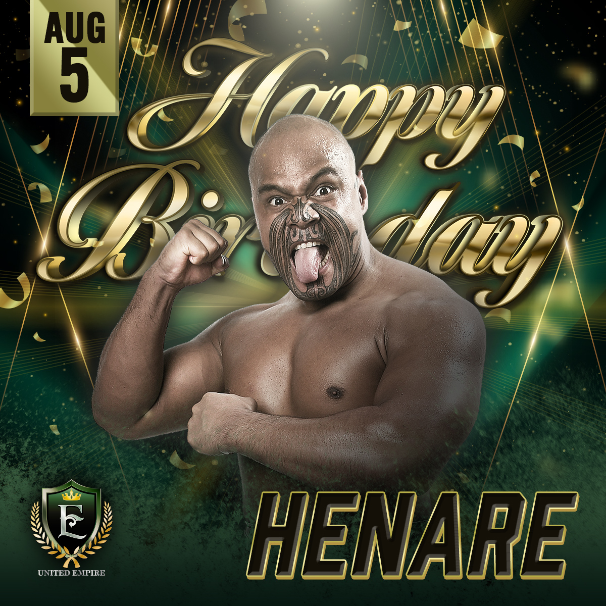 njpwworld's tweet photo. 🎂HAPPY BIRTHDAY🎂HENARE✨

📅8月5日は UNITED EMPIRE  HENARE の誕生日✨

#njpw #njpwworld #HBD https://t.co/chXRF0t9sC
