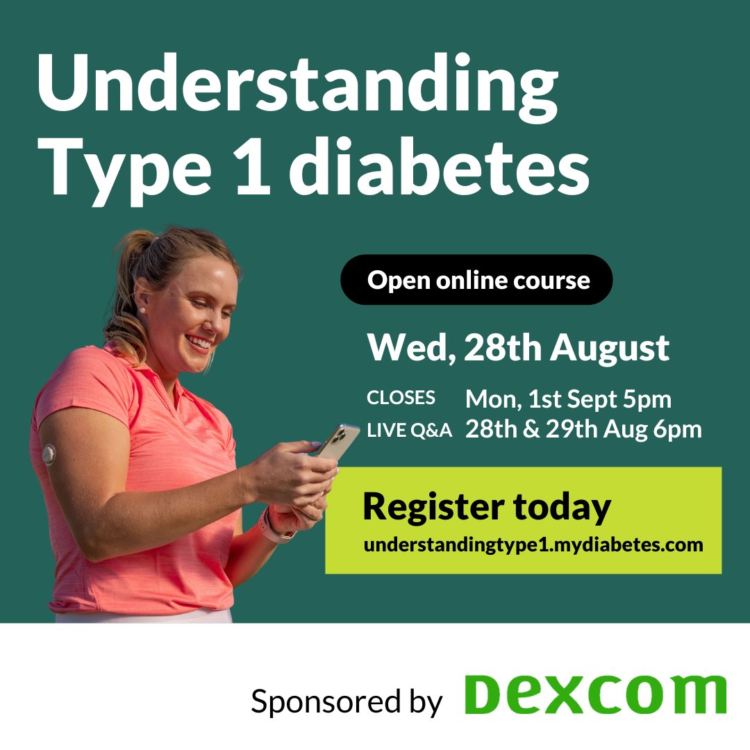 🗓️August Calendar🗓️

Wednesday 28th August
✏️Attend Understanding Type 1 Diabetes course

Where: Online

To Do: Sign-up ⬇️
understandingtype1.mydiabetes.com

✏️28th &amp; 29th August: Attend Q&amp;A sessions at 6pm (BST)

#Diabetes #T1D #GBDoc #T1diabetes #t1dlookslikeme
