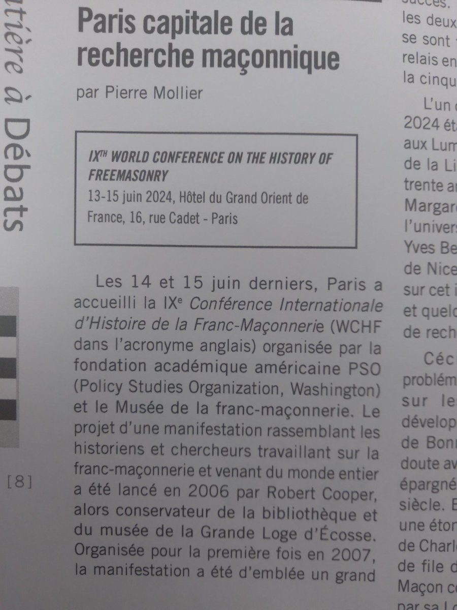 PFoussier's tweet photo. @Edition_conform @MuseeFMOfficiel @GODFOfficiel @Inst_macon_fr 1/2. Ds ce riche numéro, bel article sur le n°5 des Cahiers de la loge de recherche 'République universelle' (➡️@EdMaterio).
Pierre #Mollier revient sur la récente Conf. #maçonnique internationale. Aussi, chronique de D. Beaune sur l'écriture dite inclusive en #francmaçonnerie https://t.co/mPnTHg8yqt
