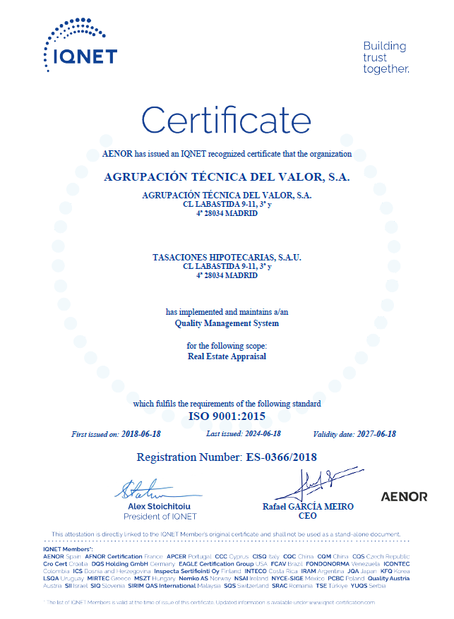 GrupoATValor's tweet photo. #ATValor y #TH, ambas pertenecientes a @GrupoATValor, homologadas por @BancoDeEspana, renuevan la certificación @IQNetHeadoffice que acredita una gestión de la calidad conforme con la Norma #ISO9001 concedida por @AENOR
https://t.co/Jx1waPO8c4
☎️900869595
📧info@grupoatvalor.com https://t.co/BhP9Cz6KlK