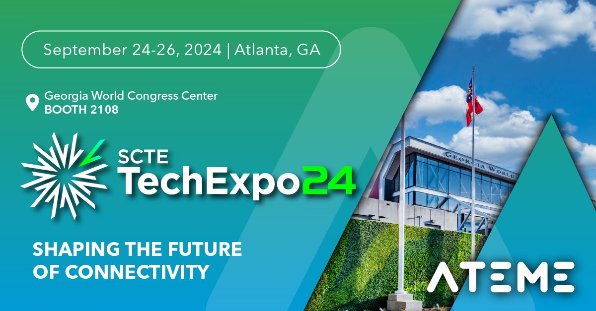 ateme_x's tweet image. Join us at @scte #TechExpo! Discover #Ateme's innovative solutions for superior performance, efficiency, & cost-effectiveness in #transcoding, packaging, and #mediaworkflows. Visit us at Booth 2108. Book a meeting: ateme.com/event/scte-tec… #SCTETechExpo #AIStreaming