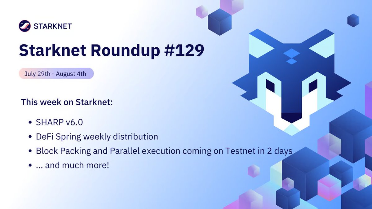 If you are still alive, know that the Starknet ecosystem is still cooking 🧑‍🍳

Here are the most important news items of the week 👇