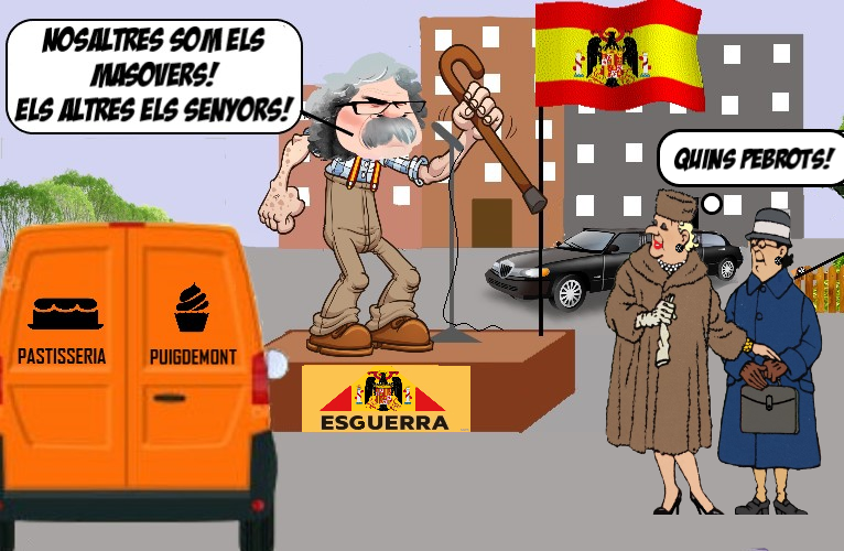 CarladelCarme's tweet photo. @Josep_Huguet Teniu una fixació a autodenominar-vos "fills de masovers" quan esteu folrats de tants anys de viure del mòmio sense saber fer la o amb un canut, barruts!
Gràcies a Deu q us queden 2 telenotícies x acabar com els vostres amics d #CiudaGramos! https://t.co/CvjZi5LN9K