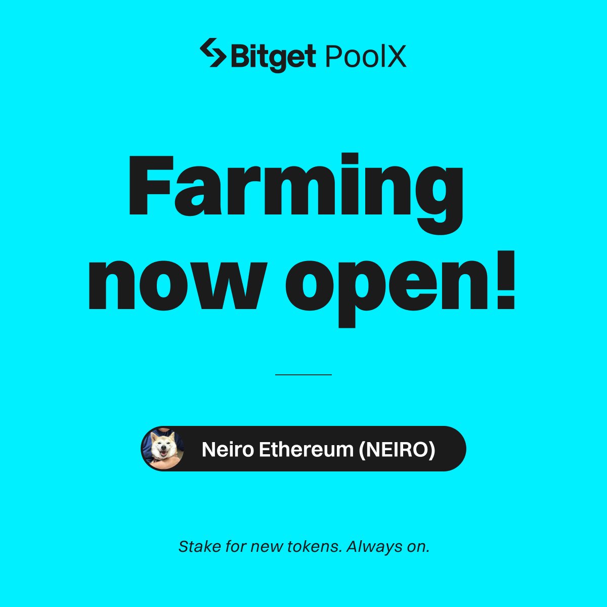 bitget's tweet photo. NEIRO PoolX is now LIVE - stake $ETH to earn a share of 399,200 $NEIRO FOR FREE! 

🔥 Join now: https://t.co/tb7Ql5IjUz

Social Giveaway: win $16,000 worth of NEIRO
1⃣ Follow @bitgetglobal @neiro_ethereum 
2⃣ RT with #NEIROlistBitget & tag friends 
3⃣ Fill out: https://t.co/S8qmXOUrF3
🎁 800 winners will share the prize pool!