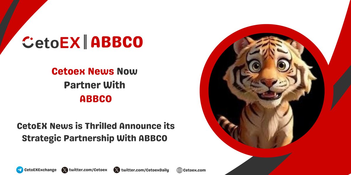 CetoexDaily's tweet image. 📢 Excited to announce our partnership with @ABCtoken1 to cover all the latest news and updates about this innovative coin! Stay tuned for exclusive insights and developments. 🚀🐶📰 #Memecoin #CryptoNews #Partnership #Cetoex #CetoexNews #ABBCO