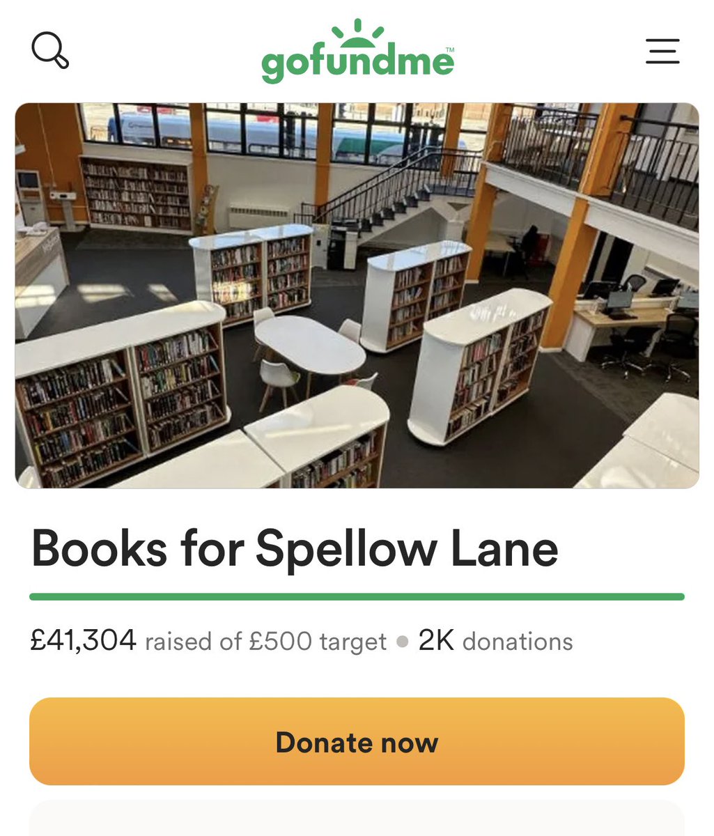 Want to do something good this morning?

Spellow Lane children’s library was burned down by the thugs. Help them rebuild —> gofundme.com/f/books-for-sp…