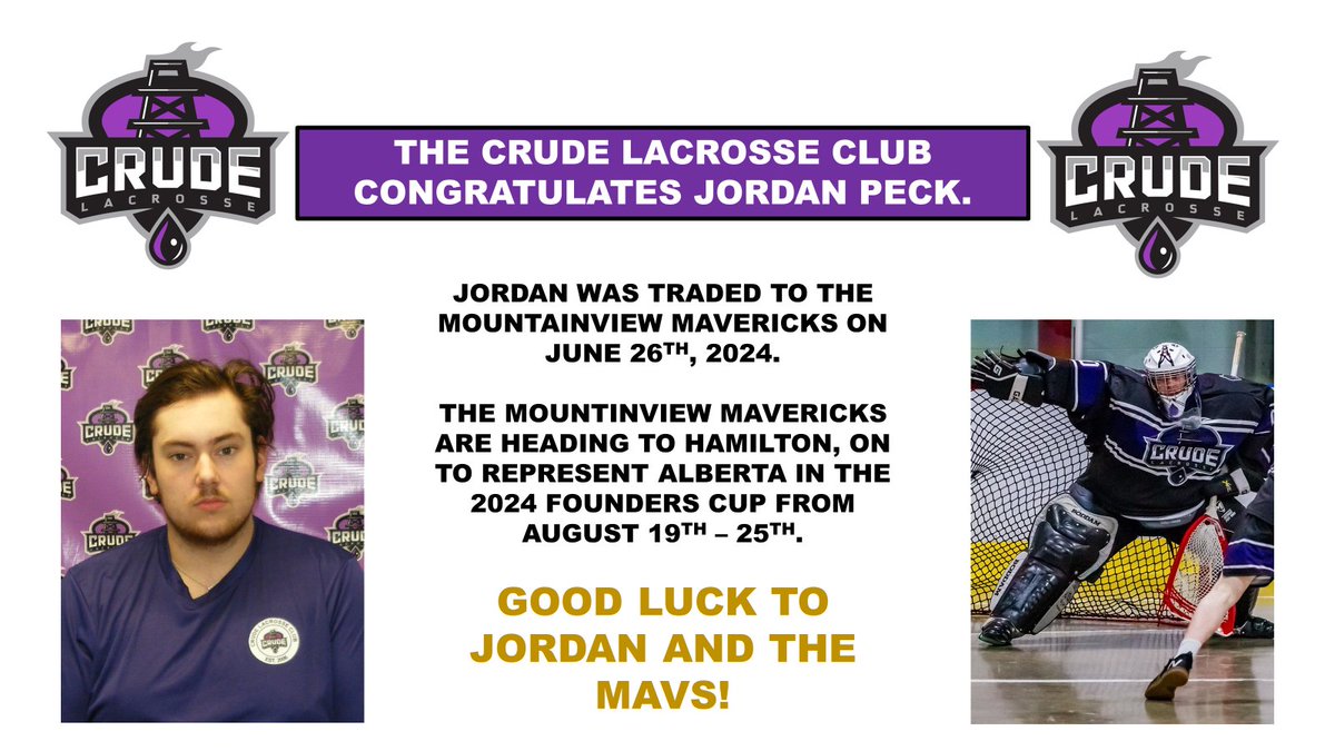 Just think Jordan, all you wanted to do was play in the playoffs and look at you now, you are off to the Nationals. Congrats from the entire Crude organization!