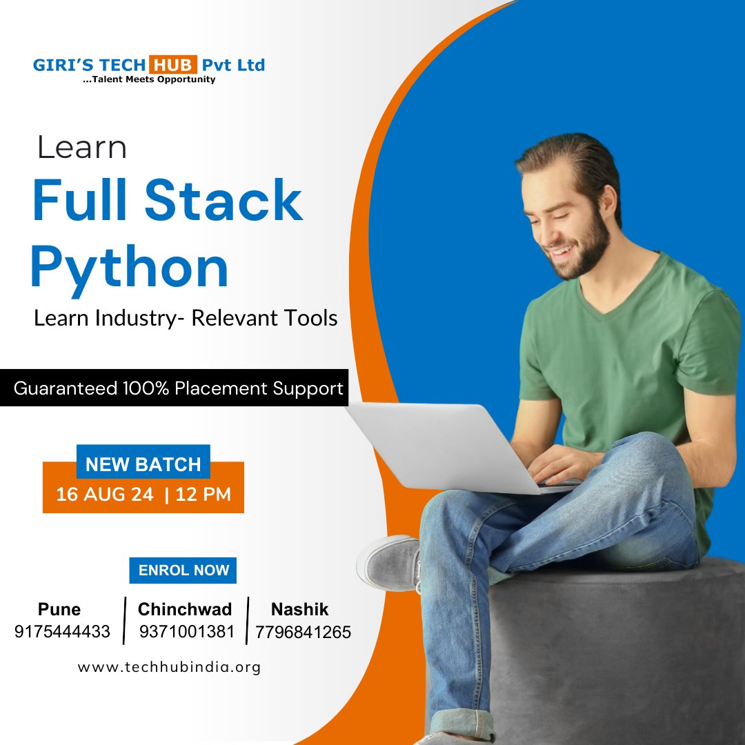 HubGiri's tweet photo. Starting New Python Full stack developer Batch Enrol Now

Link in Bio :

#python #pythonprogramming #pythonlearning #pythonlearning #pythonclass #it #jobopportunity #giristechhub https://t.co/3XtHuCfwEr