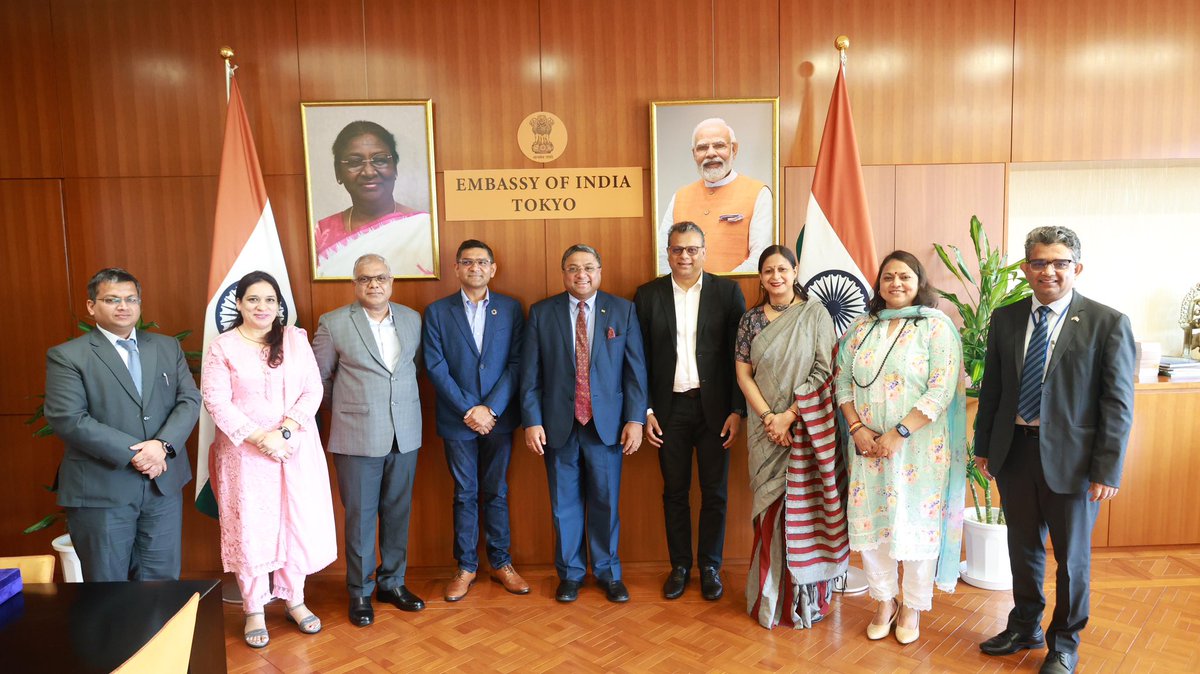 IndianEmbTokyo's tweet photo. Ambassador @AmbSibiGeorge met CII Mission on Waste to Wealth Technologies, led by Mr Prashant Singh, 
Vice Chair of CII Committee. Significant potential opportunities for possible collaboration between Indian and Japanese companies was discussed during the meeting. https://t.co/EBhGFteN9I