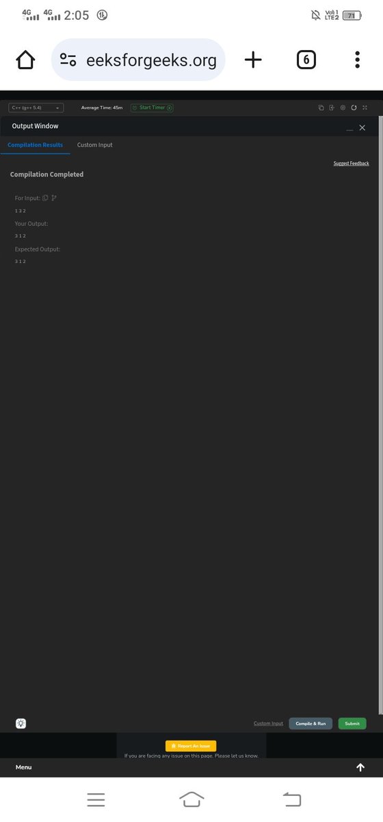 ZikraKh11327737's tweet image. Day 13: 
@geeksforgeeks  
Successfully Solved POTD #gfg #geekstreak2024
#GeekStreakChallenge
#CodeEveryday #30DayCoding #Challenge