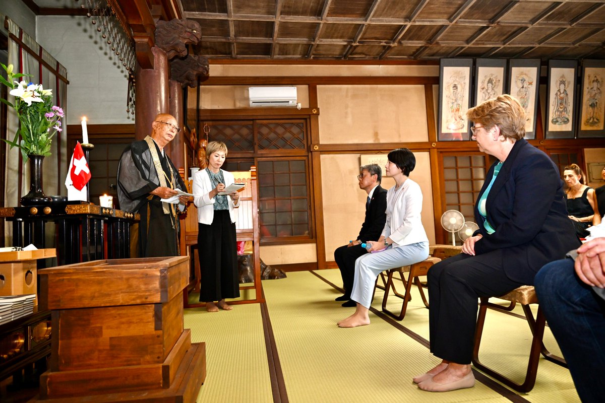 Swiss Ambassador to Japan (@swissembassyjp) on Twitter photo #Swiss President <a href="/Violapamherd/">Viola Amherd</a> is visiting #Japan this week. First stop today: Honsenji Temple in Shinagawa, #Tokyo, which is twinned with #Geneva. There she met Shinagawa Mayor Kyoko Morisawa. <a href="/SwissGov/">Swiss Federal Government</a> <a href="/BR_Sprecher/">Bundesrat • Conseil fédéral • Consiglio federale</a> #Swiss President <a href="/Violapamherd/">Viola Amherd</a> is visiting #Japan this week. First stop today: Honsenji Temple in Shinagawa, #Tokyo, which is twinned with #Geneva. There she met Shinagawa Mayor Kyoko Morisawa. <a href="/SwissGov/">Swiss Federal Government</a> <a href="/BR_Sprecher/">Bundesrat • Conseil fédéral • Consiglio federale</a>