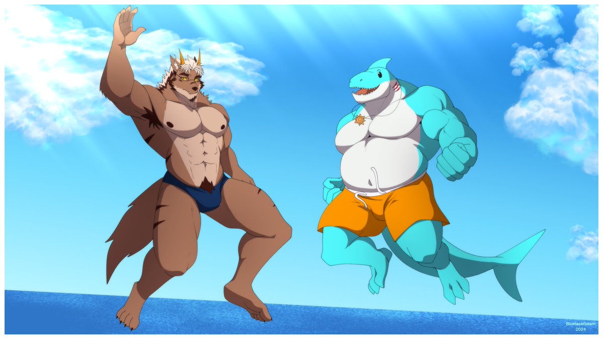 Art Fight revenges for both <a href="/Shibziroo/">Roo | Beyond the Ruins VN</a>'s Roo &amp; <a href="/giojoedraws/">🐲👍 giojoe🦋☁️</a>'s Samson!