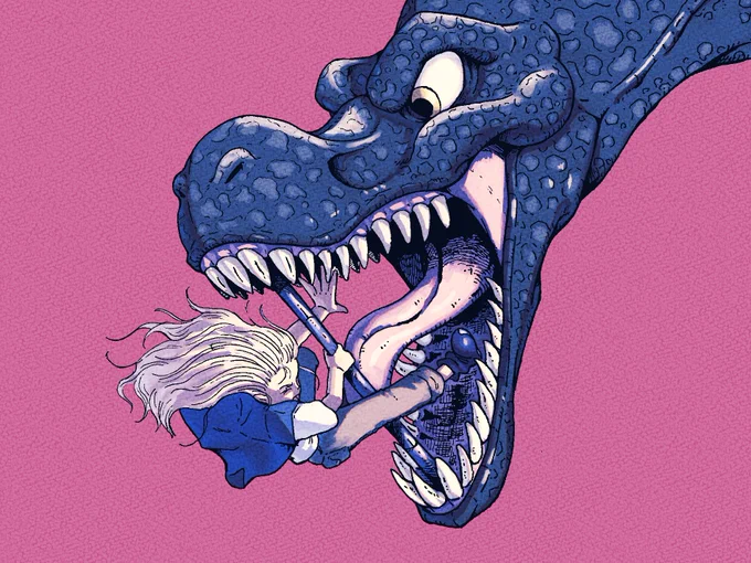 食べられ...!! #イラスト #illustration