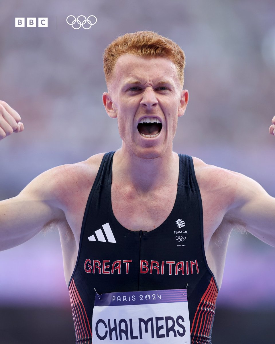 BBCGuernsey's tweet photo. 🙌🇬🇬 Ala Chalmers is through to the Olympic semi-final of the Men's 400m Hurdles!

Chalmers finished third in his heat with a time of 48.98.

#BBCOlympics #Olympics #Paris2024 https://t.co/IptscFMA5F