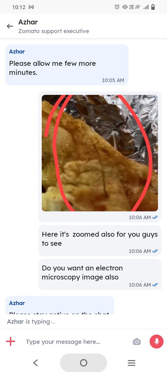 StutiVkb's tweet photo. @deepigoyal
@fssaiindia
@foodsafetydelhi
@consumerforum_
@jagograhakjago
@PIBConsumerFood
@zomatocare
Worst is on asking for escalation I was told that supervisor will call in 2-4 hrs. A unicorn doesn't have a supervisor to immediately address a concern wow.. https://t.co/A3bbDSy4uN