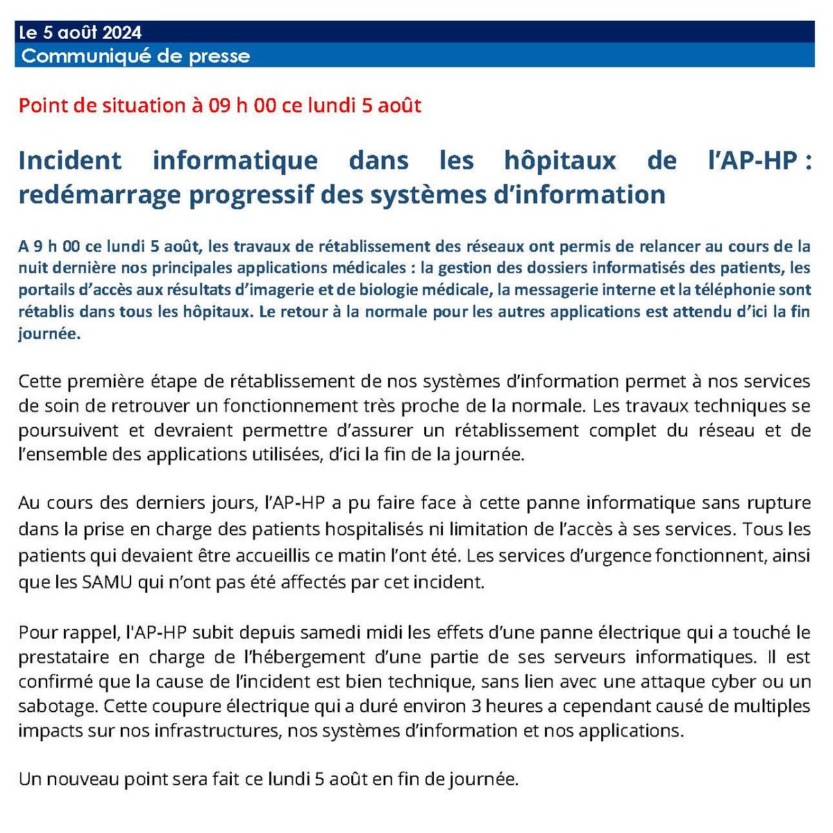 Assistance Publique – Hôpitaux de Paris (AP-HP) tweet media