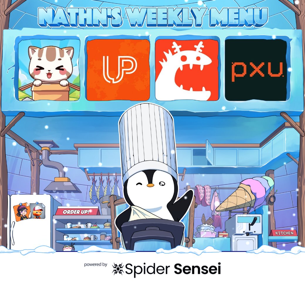 Nathn (@nathnnfts) on Twitter photo Nathn’s Weekly Menu #24
Welcome to a weekly segment in which I preview some of the best upcoming projects!
Who’s Hungry?
Stay tuned for your weekly 4 course menu.
Join <a href="/xSpiderSensei/">Spider Sensei</a>, be early!
Your order's coming right up ⬇️ Nathn’s Weekly Menu #24
Welcome to a weekly segment in which I preview some of the best upcoming projects!
Who’s Hungry?
Stay tuned for your weekly 4 course menu.
Join <a href="/xSpiderSensei/">Spider Sensei</a>, be early!
Your order's coming right up ⬇️