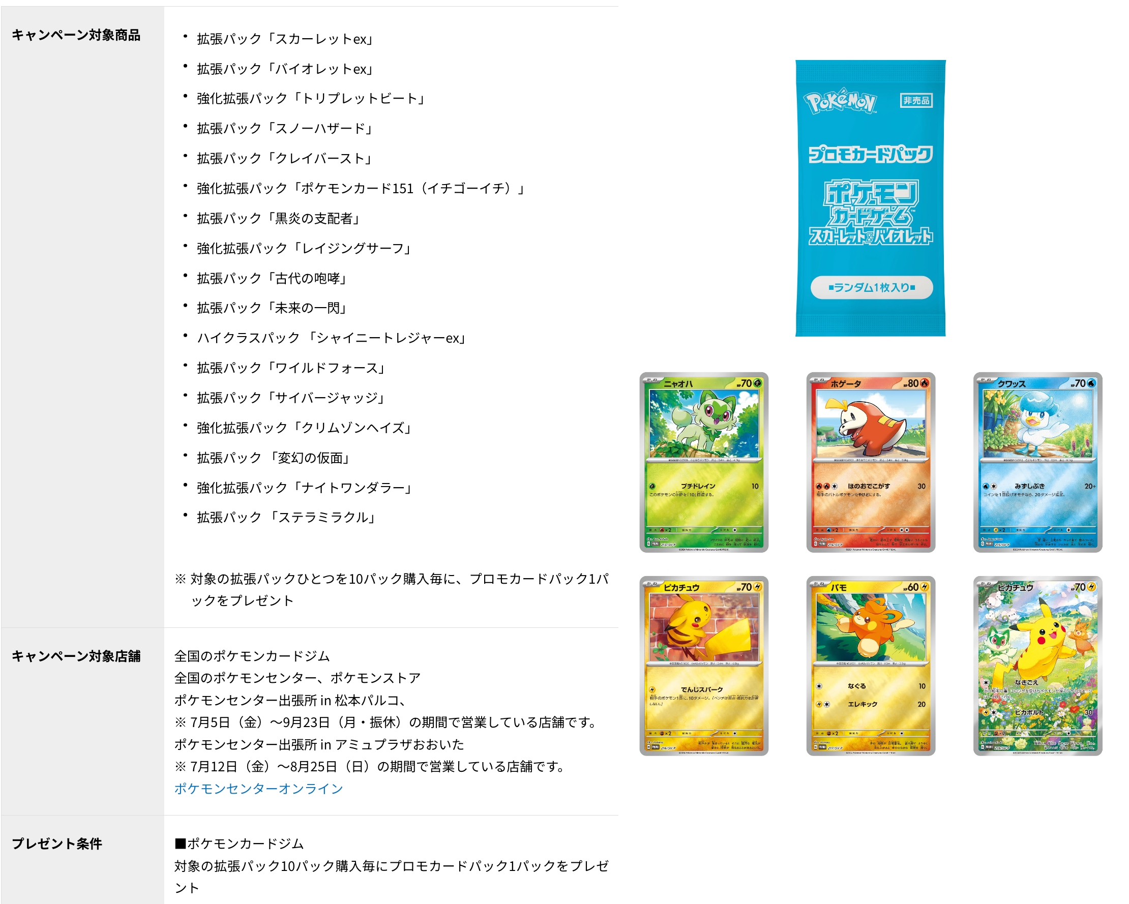 夏がキタ！ ポケモンカード プロモパック 6個セット ポケモンカードゲーム ポケカの夏がキタ！プロモカードGet